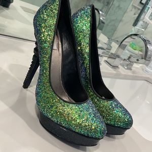 Rachel Roy Size 8.5 NEW Green Glitter Platform